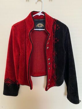 County Clothing Co. Red & Black Fleece Jacket